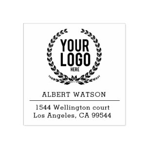 Sello De Caucho Dirección comercial de encargo del logotipo el