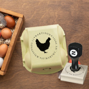 Sello De Caucho Dirección comercial de gallina