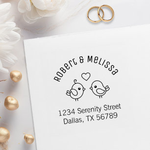 Sello De Caucho Dirección de arco de pareja de Personalizados Cuad