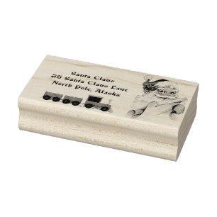 Sello De Caucho Dirección de correo de Santa Claus Toy Train North