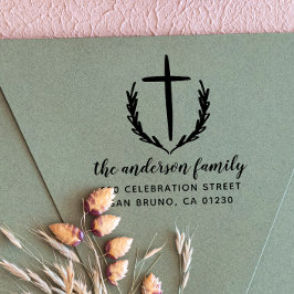 Sello De Caucho Dirección de devolución botánica cruzada del Boda 