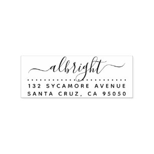 Sello De Caucho Dirección de devolución de apellido de la familia 