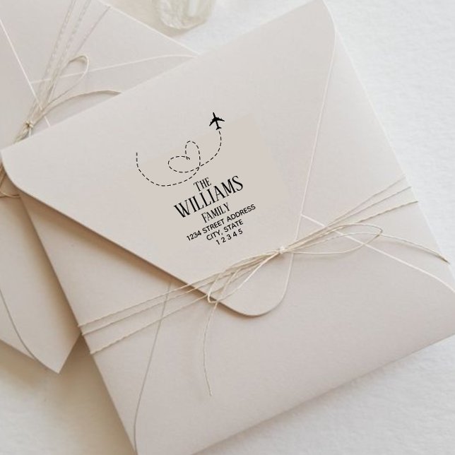 Sello De Caucho Dirección de devolución de boda de destino (Subido por el creador)