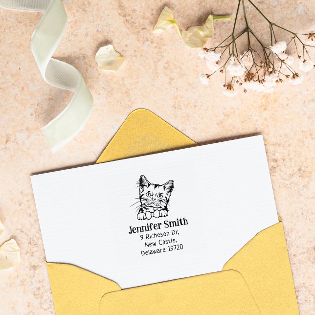 Sello De Caucho Dirección de devolución de Cat American de persona (Subido por el creador)