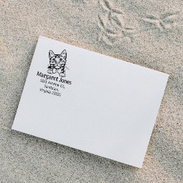 Sello De Caucho Dirección de devolución de Cat Munchkin