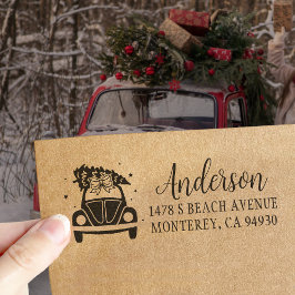 Sello De Caucho Dirección de devolución de conducir para Navidad