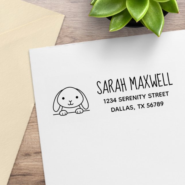 Sello De Caucho Dirección de devolución de conejo de conejo (Subido por el creador)