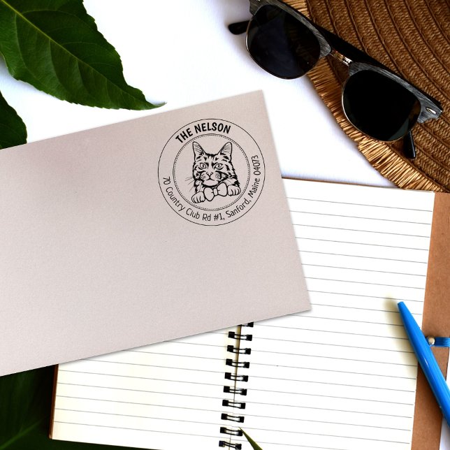 Sello De Caucho Dirección de devolución de familia de gatos angora (Subido por el creador)