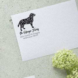 Sello De Caucho Dirección de devolución de familia de labrador dec