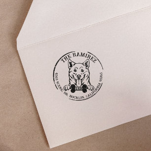 Sello De Caucho Dirección de devolución de familia de Personalizad