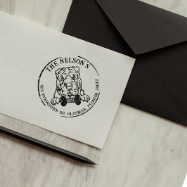 Sello De Caucho Dirección de devolución de familia de Personalizad