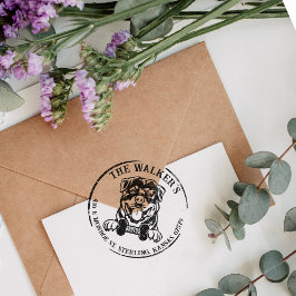 Sello De Caucho Dirección de devolución de familia de Personalizad