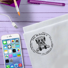 Sello De Caucho Dirección de devolución de familia de Personalizad