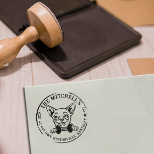 Sello De Caucho Dirección de devolución de familia de Personalizad