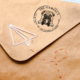 Sello De Caucho Dirección de devolución de familia de Personalizad