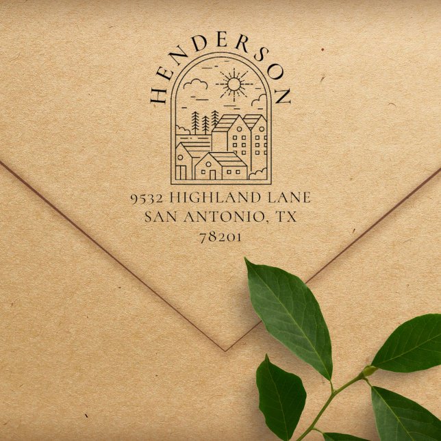 Sello De Caucho Dirección de devolución de familia de Personalizad (Subido por el creador)