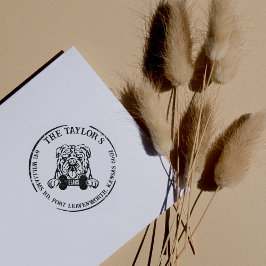 Sello De Caucho Dirección de devolución de familia Personalizado d