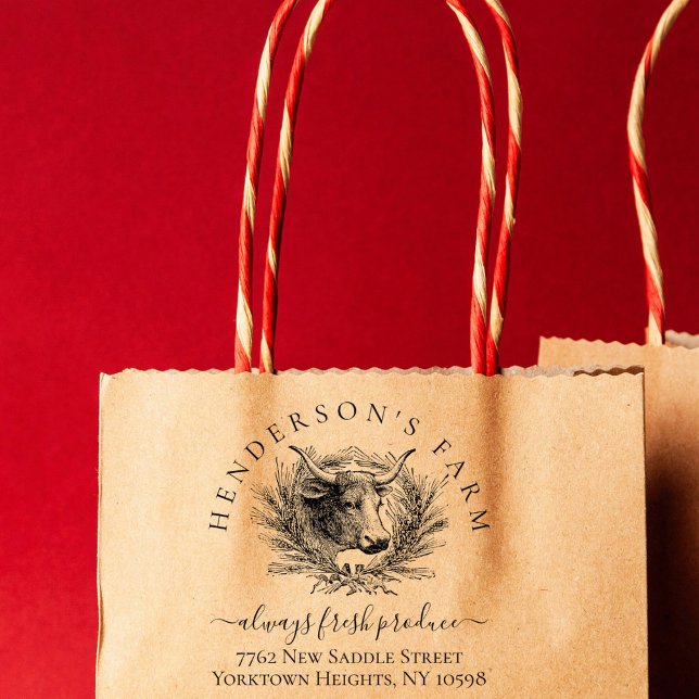 Sello De Caucho Dirección de devolución de ganadería de vaca de Pe (Subido por el creador)