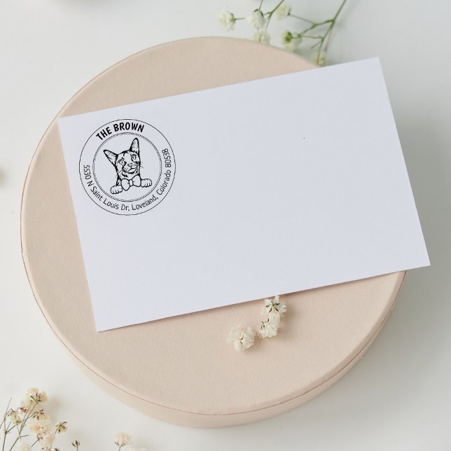 Sello De Caucho Dirección de devolución de gato abysina (Subido por el creador)