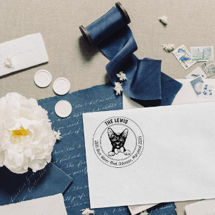 Sello De Caucho Dirección de devolución de gato de Havana Brown