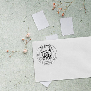 Sello De Caucho Dirección de devolución de gato de Kinkalow