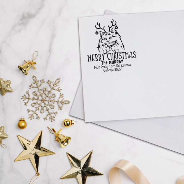 Sello De Caucho Dirección de devolución de gato de navidades Rag D (Subido por el creador)