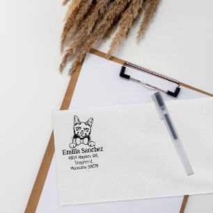 Sello De Caucho Dirección de devolución de gato moderna