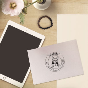 Sello De Caucho Dirección de devolución de gatos de Korat