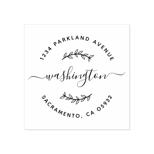 Sello De Caucho Dirección de devolución de guión de bifurcación di (Impresión)