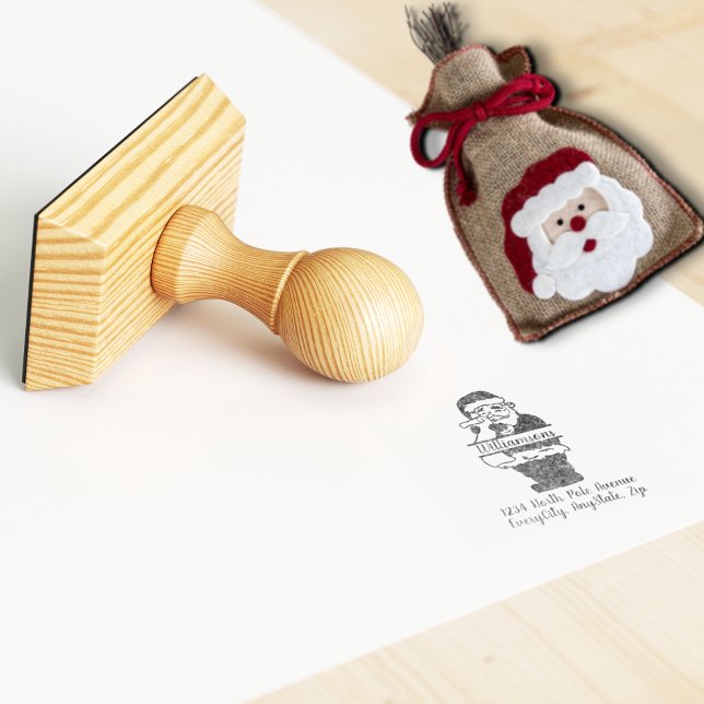 Sello De Caucho Dirección de devolución de guión de Santa Claus (Subido por el creador)