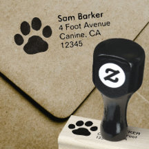 Dirección de devolución de impresión de perras de 