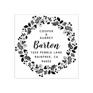 Sello De Caucho Dirección de devolución de la corona