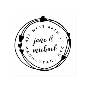 Sello De Caucho Dirección de devolución de la corona de la mano de