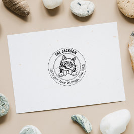 Sello De Caucho Dirección de devolución de la familia Birman Cat