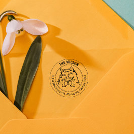 Sello De Caucho Dirección de devolución de la familia Cat Rag Doll