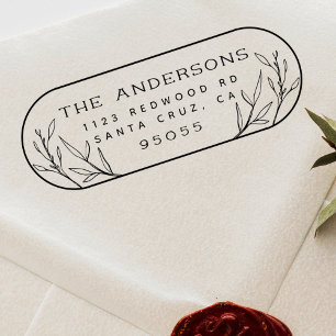 Sello De Caucho Dirección de devolución de la familia de cuadros b