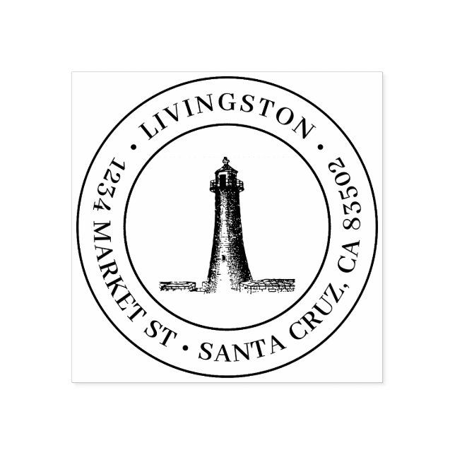 Sello De Caucho Dirección de devolución de la familia de ida y vue (Impresión)