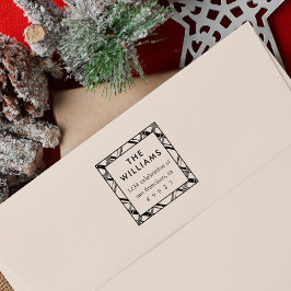 Sello De Caucho Dirección de devolución de la familia de la placa 