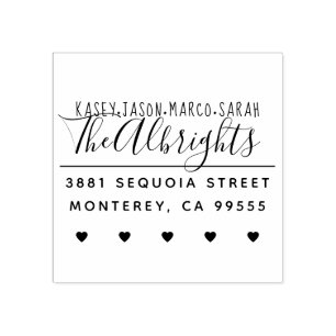 Sello De Caucho Dirección de devolución de la familia de nombres y