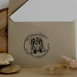 Sello De Caucho Dirección de devolución de la familia de perros de