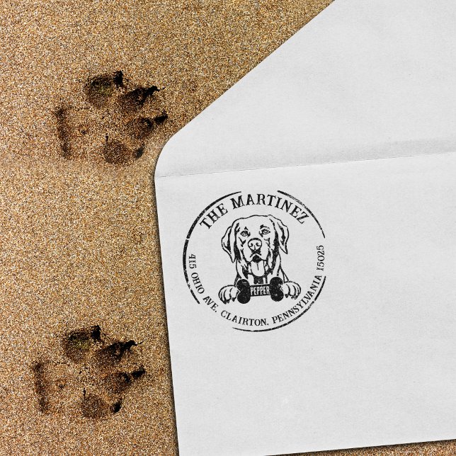 Sello De Caucho Dirección de devolución de la familia de perros de (Subido por el creador)