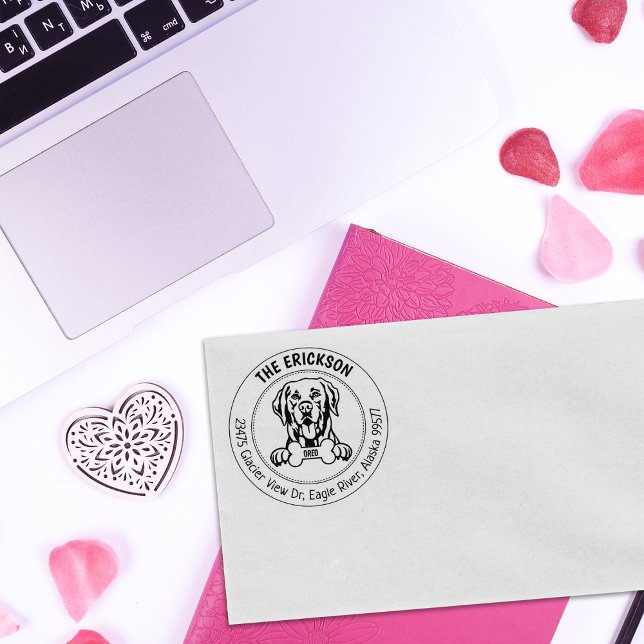 Sello De Caucho Dirección de devolución de la familia de perros de (Subido por el creador)