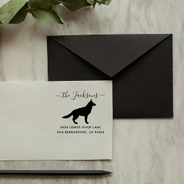 Sello De Caucho Dirección de devolución de la familia de perros pa