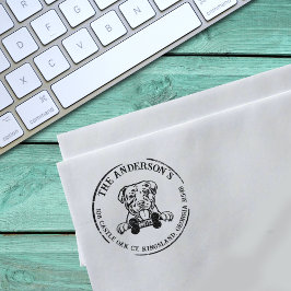 Sello De Caucho Dirección de devolución de la familia de Personali