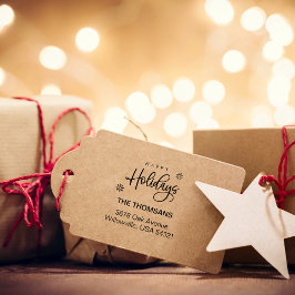 Sello De Caucho Dirección de devolución de la familia Feliz de Sal