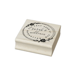 Sello De Caucho Dirección de devolución de la pareja casada de la 