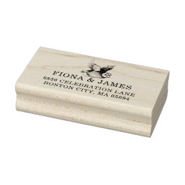 Sello De Caucho Dirección de devolución de lechuza de Woodland