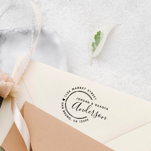 Sello De Caucho Dirección de devolución de líneas estiradas por el