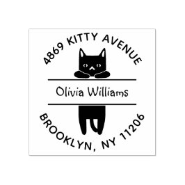 Sello De Caucho Dirección de devolución de los amantes del gato Pe