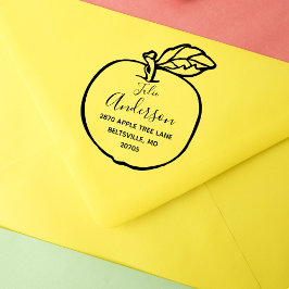 Sello De Caucho Dirección de devolución de marco de Apple personal